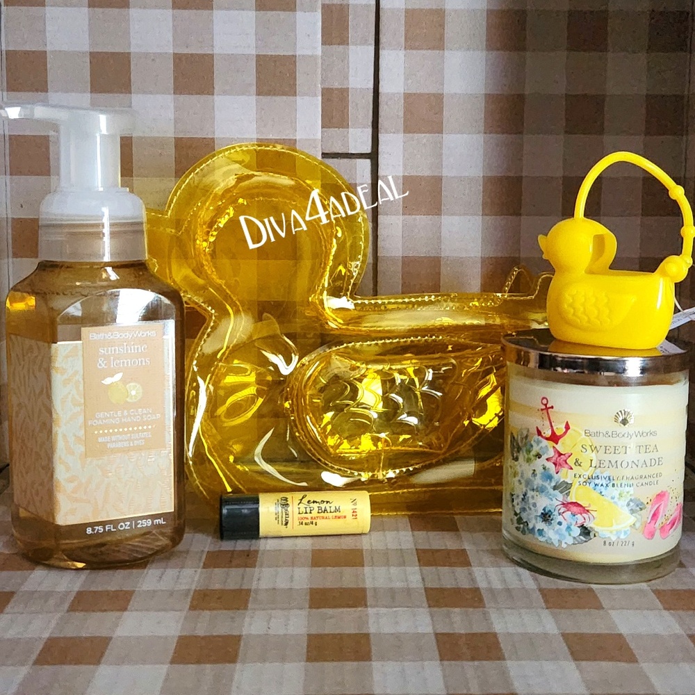 Bath & Body Works SUNSHINE & LEMONS & Billie The Duck 5PC Bundle
